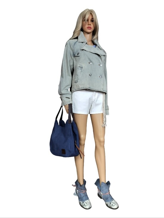 Steve Madden Jackets & Blazers - Steve Madden Stone Blue Denim Jacket Size M NWT